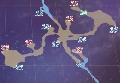 フォグウォル鍾乳洞 中部のマップ